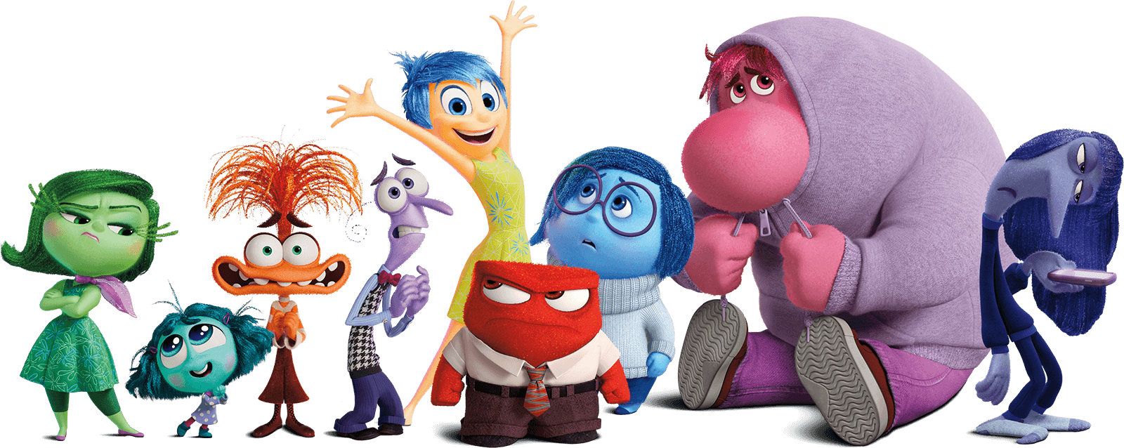 Inside out 2 logo and all emotions
